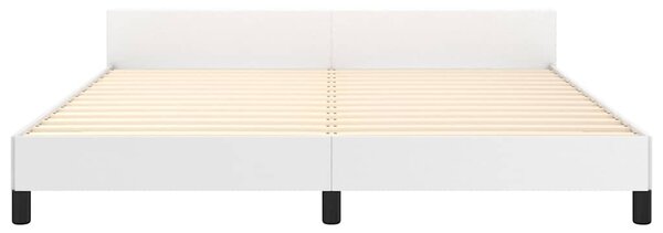 Rám postele s čelem bílý 160x200 cm umělá kůže 3125580