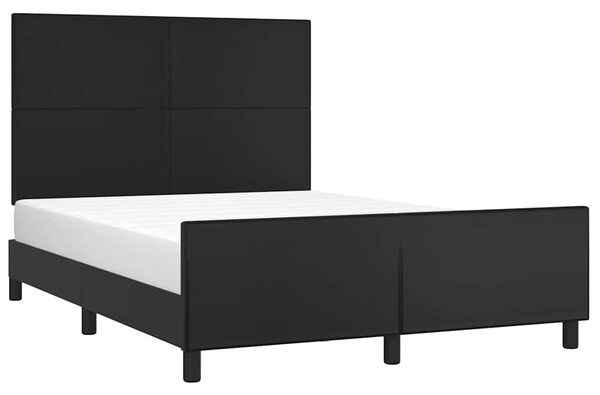 Rám postele s čelem černý 140x190 cm umělá kůže 3125445