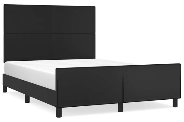 Rám postele s čelem černý 140x190 cm umělá kůže 3125445