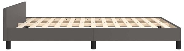 Rám postele s čelem šedý 140x190 cm umělá kůže 3125449
