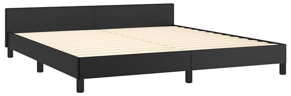 Rám postele s čelem černý 160x200 cm umělá kůže 3125457