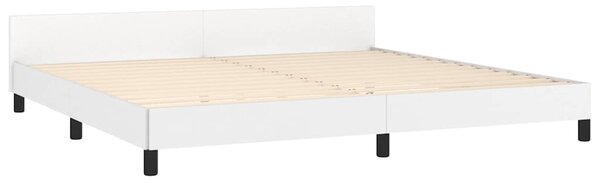 Rám postele s čelem bílý 200x200 cm umělá kůže 3125592