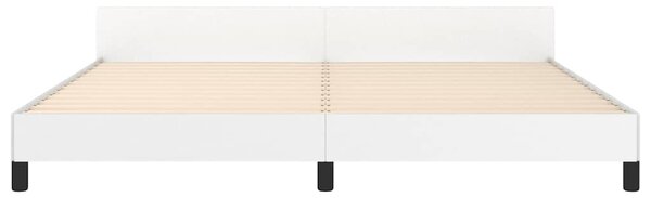 Rám postele s čelem bílý 200x200 cm umělá kůže 3125592