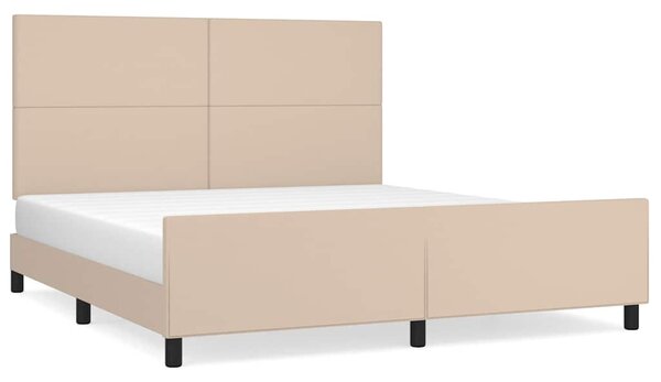 Rám postele s čelem cappuccino 180x200 cm umělá kůže 3125468