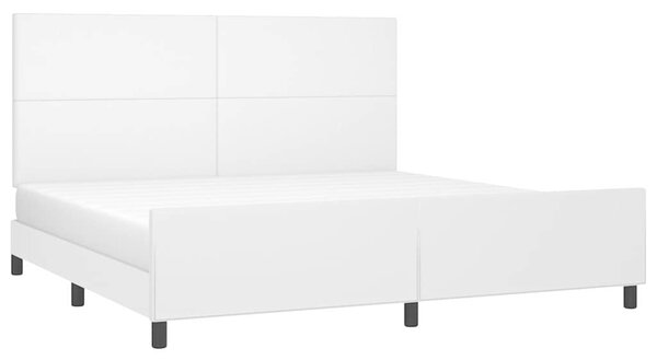Rám postele s čelem bílý 200x200 cm umělá kůže 3125470