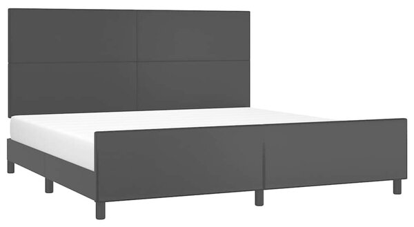 Rám postele s čelem černý 200x200 cm umělá kůže 3125469