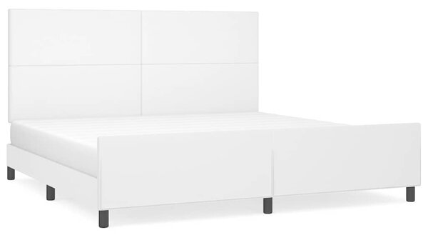 Rám postele s čelem bílý 200x200 cm umělá kůže 3125470