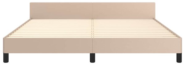 Rám postele s čelem cappuccino 160x200 cm umělá kůže 3125584