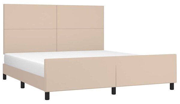 Rám postele s čelem cappuccino 180x200 cm umělá kůže 3125468