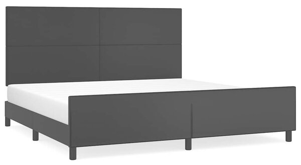 Rám postele s čelem černý 200x200 cm umělá kůže 3125469