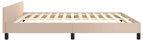Rám postele s čelem cappuccino 160x200 cm umělá kůže 3125584