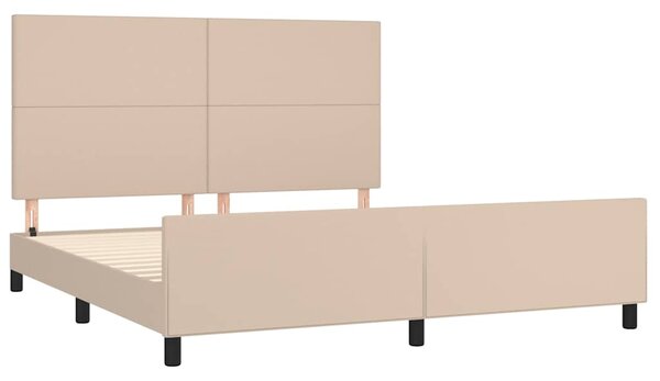 Rám postele s čelem cappuccino 180x200 cm umělá kůže 3125468