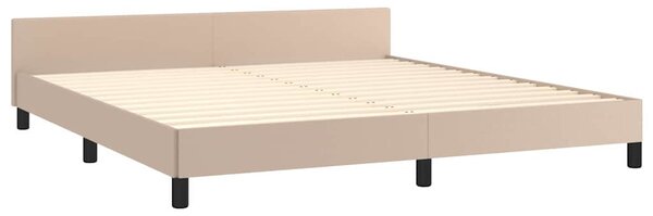 Rám postele s čelem cappuccino 160x200 cm umělá kůže 3125584
