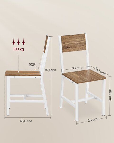 Set dvou jídelních židlí LDC092W01 (2ks)