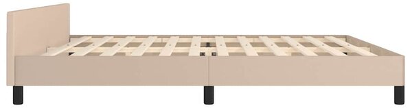 Rám postele s čelem cappuccino 200x200 cm umělá kůže 3125596