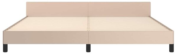 Rám postele s čelem cappuccino 200x200 cm umělá kůže 3125596