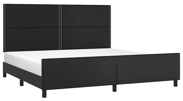 Rám postele s čelem černý 200x200 cm umělá kůže 3125530