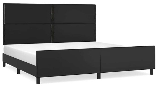 Rám postele s čelem černý 200x200 cm umělá kůže 3125530