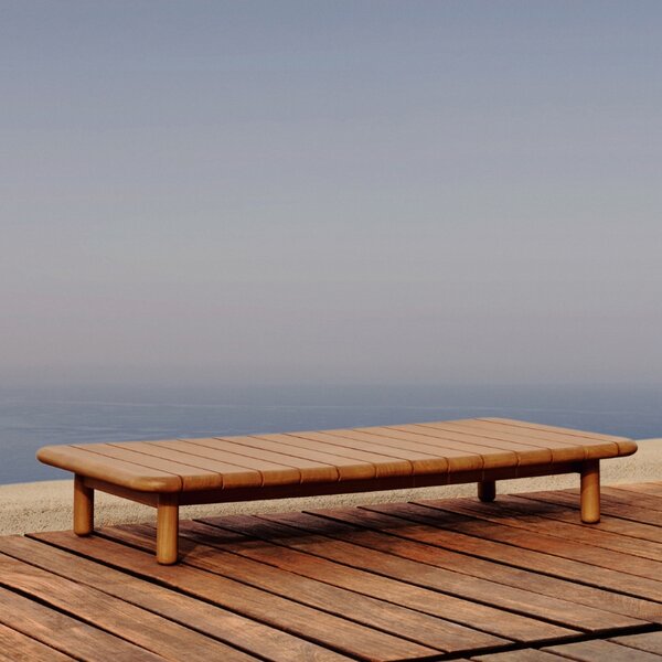 Teakový zahradní stolek Kave Home Turqueta 140 x 70 cm