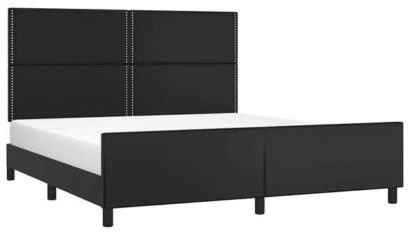 Rám postele s čelem černý 180x200 cm umělá kůže 3125524