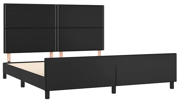 Rám postele s čelem černý 180x200 cm umělá kůže 3125524