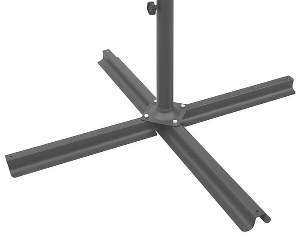 Dvojitý zahradní slunečník s ocelovou tyčí terakota 600x300 cm 312559