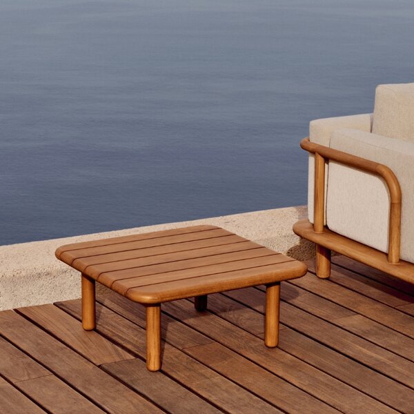 Teakový zahradní stolek Kave Home Turqueta 70 x 70 cm
