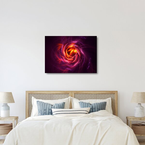 Skleněný obraz svítící moderní abstrakce (70x50 cm)