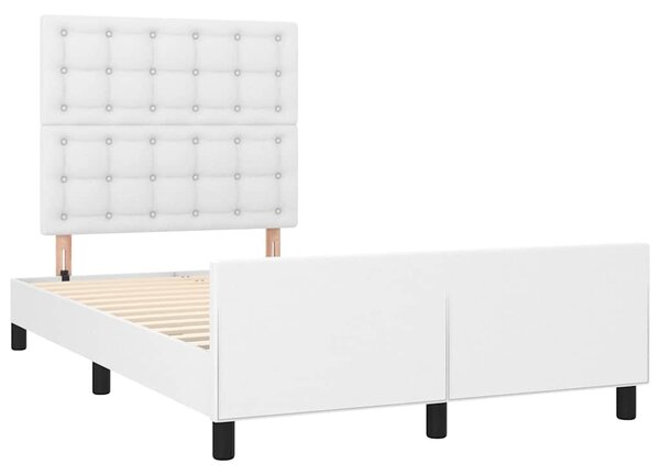 Rám postele s čelem bílý 120x200 cm umělá kůže 3125562