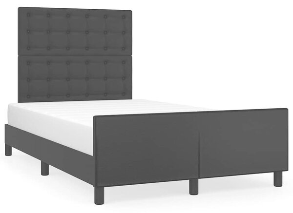 Rám postele s čelem černý 120 x 200 cm umělá kůže 3125561