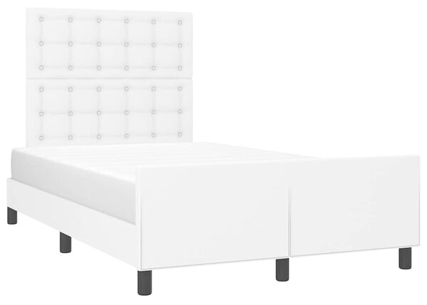 Rám postele s čelem bílý 120x200 cm umělá kůže 3125562