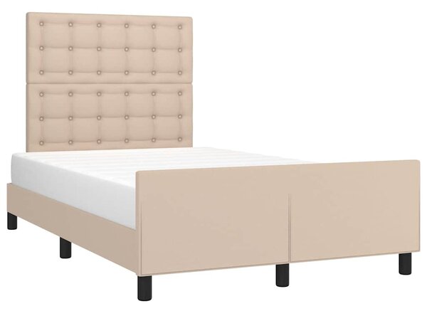 Rám postele s čelem cappuccino 120x200 cm umělá kůže 3125566
