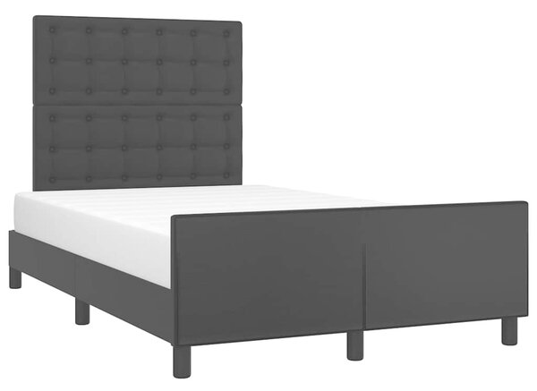 Rám postele s čelem černý 120 x 200 cm umělá kůže 3125561