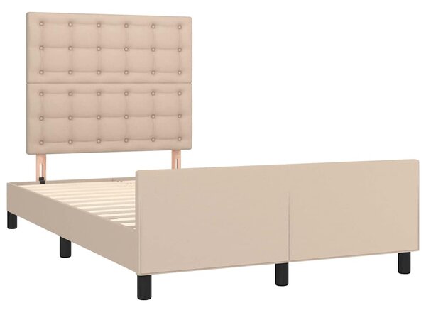 Rám postele s čelem cappuccino 120x200 cm umělá kůže 3125566