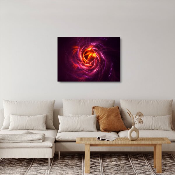 Skleněný obraz svítící moderní abstrakce (70x50 cm)