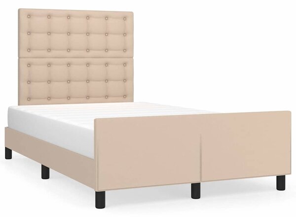 Rám postele s čelem cappuccino 120x200 cm umělá kůže 3125566