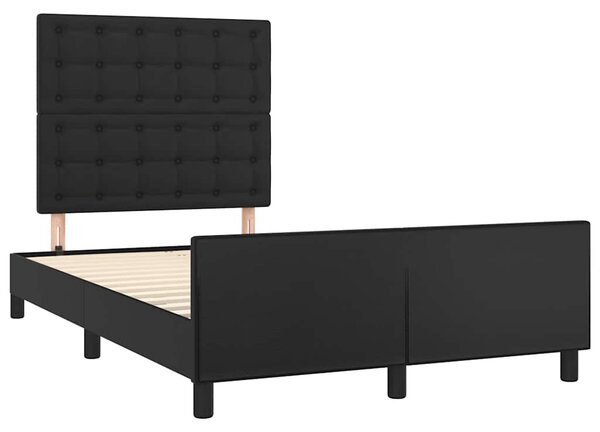 Rám postele s čelem černý 120 x 200 cm umělá kůže 3125561