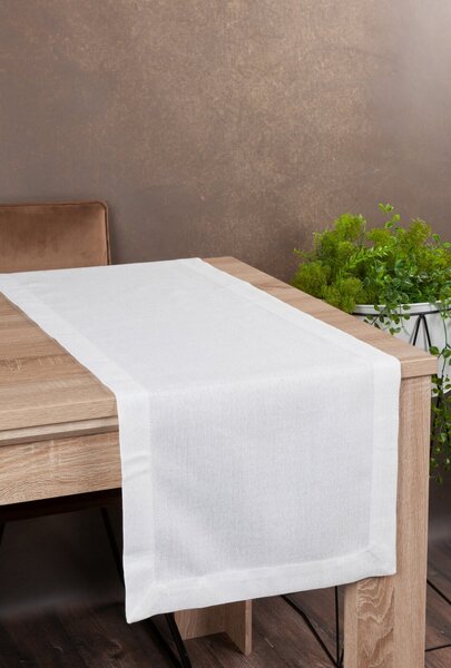 UBRUS STELLA 2 40X140 CM BÍLÝ