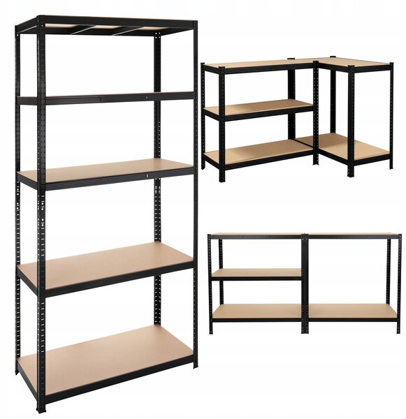 ND12_18825 Regał magazynowy - czarny 220x100x45 Bigstren 5904665712931