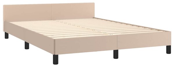 Rám postele s čelem cappuccino 140x190 cm umělá kůže 3125572