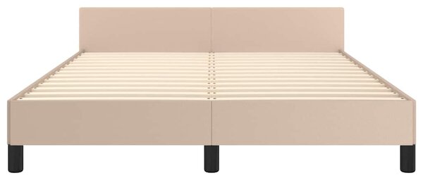 Rám postele s čelem cappuccino 140x190 cm umělá kůže 3125572