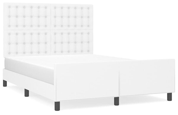 Rám postele s čelem bílý 140x190 cm umělá kůže 3125568