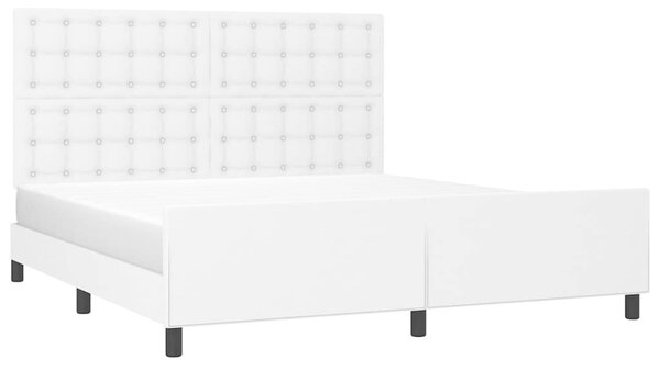 Rám postele s čelem bílý 160x200 cm umělá kůže 3125580