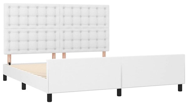 Rám postele s čelem bílý 160x200 cm umělá kůže 3125580