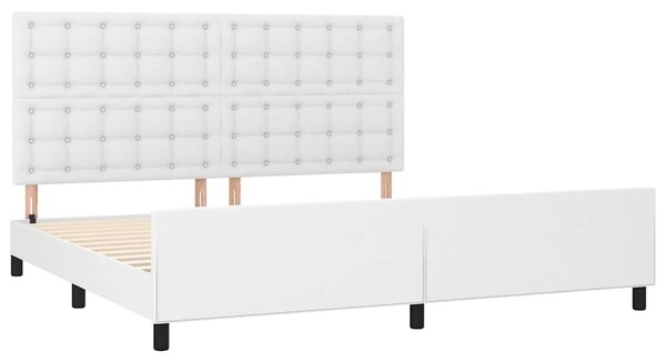 Rám postele s čelem bílý 200x200 cm umělá kůže 3125592
