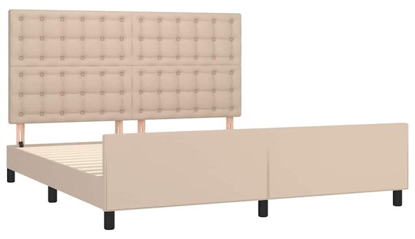 Rám postele s čelem cappuccino 160x200 cm umělá kůže 3125584