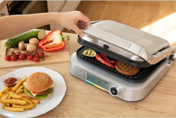 Sencor - Kontaktní gril 2100W/230V matný chrom
