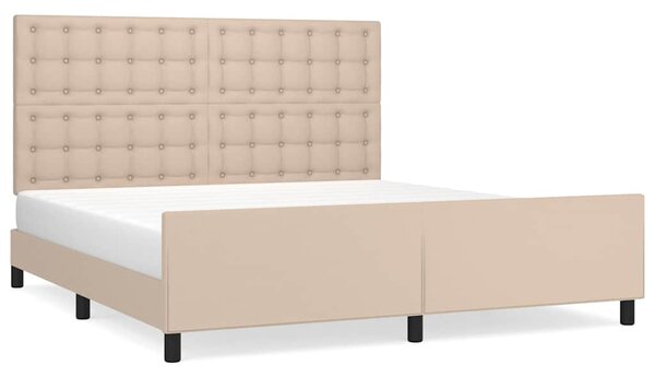 Rám postele s čelem cappuccino 160x200 cm umělá kůže 3125584