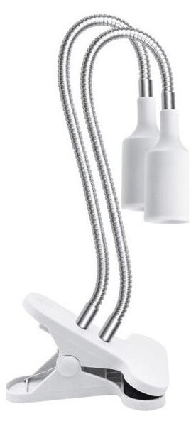 Flexibilní stolní lampa s klip. pro pěstování rostlin PLANTY 2xE27/30W/230V bílá