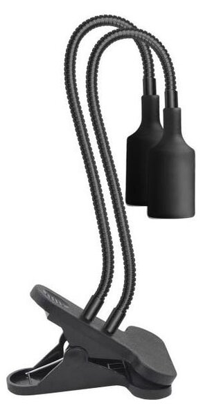 Flexibilní stolní lampa s klip pro pěstování rostlin PLANTY 2xE27/30W/230V černá